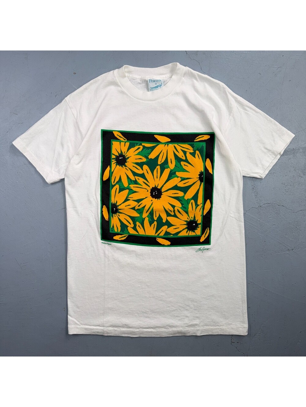 Daisies VTG T Shirt Justin Bieber 90s Single Stitch Music Art Peacock Graphic